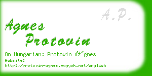 agnes protovin business card